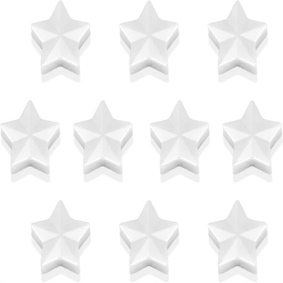 Fridge Magnets, 10 Pcs Strong Refrigerator Magnets for Whiteboard, Star Heavy Duty Cute Mini Magnets for Fridge, Locker, Kitchen, Office, Classroom (White)