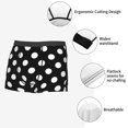 thumbnail image 3 of Gaeub Black and White Polka Dot Print Men's Boxer Briefs,Super Fit Boxer Briefs for Men,Quick-Dry Underwear with 4-Way Stretch-Medium, 3 of 5