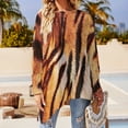thumbnail image 3 of Tiger Animal Print T Shirt Casual Loose Long Sleeve T Shirts Custom Vintage Tshirt Ladies Autumn Clothing Big Size XL 6, 3 of 7