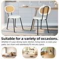 thumbnail image 4 of ExOffice Modern Dining Chairs,Rattan Cane Back Side Chairs with Faux Leather Upholstered Seat,Comfy Dining Table Chairs Set of 2,White, 4 of 6