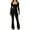 Black, variant on Kureaily Casual Jumpsuit For Women Dressy V Neck Sleeveless Spaghetti Straps Harem Long Pants Bib Overalls Women's Casual Trousers