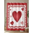 thumbnail image 4 of Valentines Shower Curtain Set, Waterproof Shower Curtains for Bathroom, Romantic Red Lips Love Heart Washable Fabric Cloth Bath Curtain for Bathtub Decoration with Hooks 72x78 Inches, 4 of 6