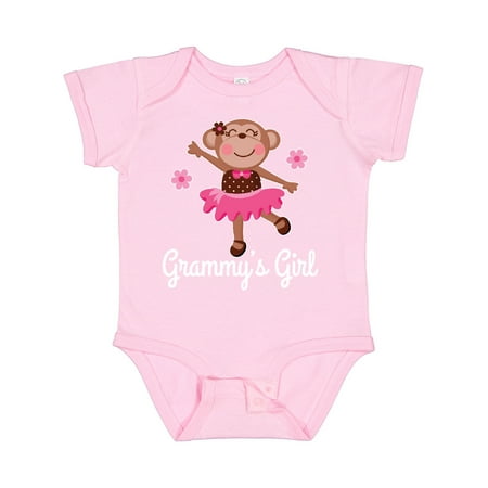 

Inktastic Grammy Girl Ballerina Monkey Gift Baby Girl Bodysuit