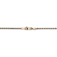 thumbnail image 4 of 14k Rose Gold 16 Inch 1.8mm Man Made Rope Chain Necklace Pendant Charm   For Dad Mens  For Him, 4 of 9