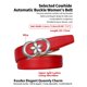 thumbnail image 2 of Catelles Red Four-Leaf Clover Alloy Automatic Buckle Genuine Leather Women's Durable Belt, Suitable for Casual and Business Wear, Fashionable Width 2.8cm, Gift Box &Length 100cm, 2 of 11