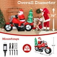 thumbnail image 5 of 6FT Christmas Inflatables, Santa Claus Ride Motorcycle Blow up Giant Yard Decoration w/ Built-in LED Lights, Outdoor Holiday Party Lawn Winter Decor, 5 of 8