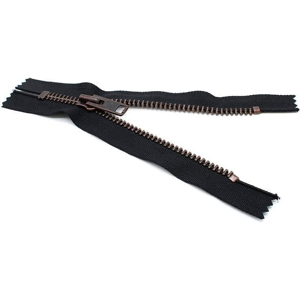 YKK Sale 7" Exposed Zippers YKK 10 Extra Heavy Duty, Antique Copper