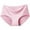 Pink, variant on Women's Custom Letter Logo Waist Striped Tangas No Show Cotton Thong Bikini Underwear