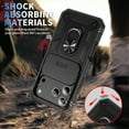 thumbnail image 4 of Compatible with iPhone 17 Pro with Sliding Cover Lens Protection & Kickstand, Built-in 360° Rotate Ring Stand Magnetic Card Slot Hybrid Cover Case for iPhone 17 Pro, Black, 4 of 10