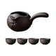 thumbnail image 2 of Tetera de cerámica con juego de tazas, tetera, tetera, teteras con mango anti-escaldaduras negro con palabra, 2 of 9