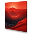 thumbnail image 2 of Designart "Solitude Amidst Red Sands I" Landscapes Canvas Wall Art - Global Red Desert Living Room Canvas Art, 2 of 6