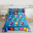 thumbnail image 2 of jejeloiu Number Alphabet Theme Twin Comforter Sets,Colorful Balloon Plaid Bedding Set For Kids Reversible 2-Piece, 2 of 8