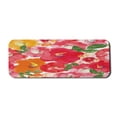 thumbnail image 1 of Flower Computer Mouse Pad, Watercolor Styled Effect Floral Theme Flowers and Leaves Pattern Art, Rectangle Non-Slip Rubber Mousepad Large, 31" x 12" Gaming Size, Red and Orange, by Ambesonne, 1 of 2