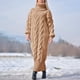 thumbnail image 1 of Suéter de punto suelto con cuello alto y giro de color sólido de estilo europeo y americano para otoño e invierno, suéter de vestir para viajeros con temperamento, 1 of 6