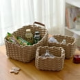thumbnail image 4 of Chunky Knitted Storage Basket Woven Basket Thick Rope Storage Box Storage Basket Desktop Snack Sundries Basket, 4 of 6
