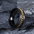 thumbnail image 2 of Yazi  Intertwine 8mm Spinner Ring Stainless Steel Fidget Ring Anxiety Ring for Men Black/Blue/Silver/Gold Fidget Anxiety Ring, 2 of 14