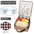 thumbnail image 4 of Bear Insulated Lunch Box Student Reusable Lunch Bag with Front Pocket Cooler Tote Bag Work Beach, 4 of 6
