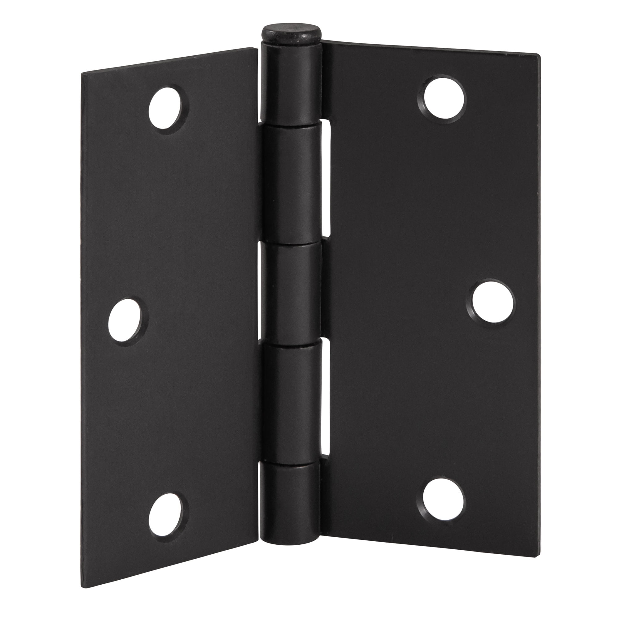 Design House 3-Pack 3.5" H x .125" Radius Square Interior Door Hinges, Matte Black