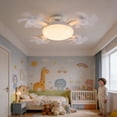thumbnail image 4 of BotaniNest Socket Fan Light Screw In Ceiling Fan With Remote Control Light Bulb Dimmable 3 Color Temperatures & 3 Wind Speeds E27 Screw In Installation For Bedroom Kitchen Garage (4 Head), 4 of 7
