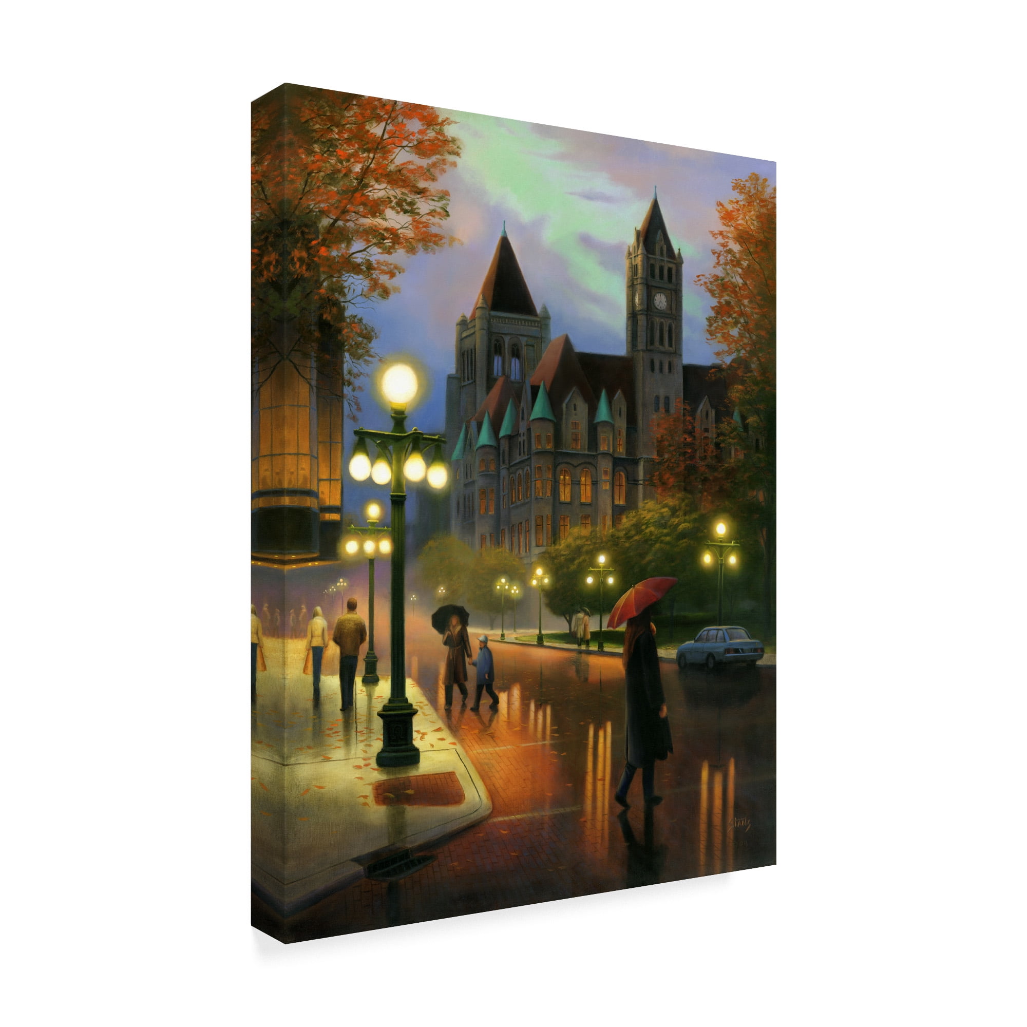 Trademark Fine Art 'Rainy Twilight' Canvas Art by Leo Stans