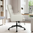 thumbnail image 3 of FLYSKY Adjustable Home Office Chair(300lbs), Modern Mid Back Computer Chair Beige, 3 of 10