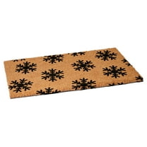 Black Snowflakes Doormat 17" x 29"