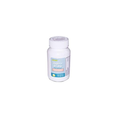 Qualitest Pharmaceuticals Aspirin Low Dose Tablets, 81 mg, 120 Count