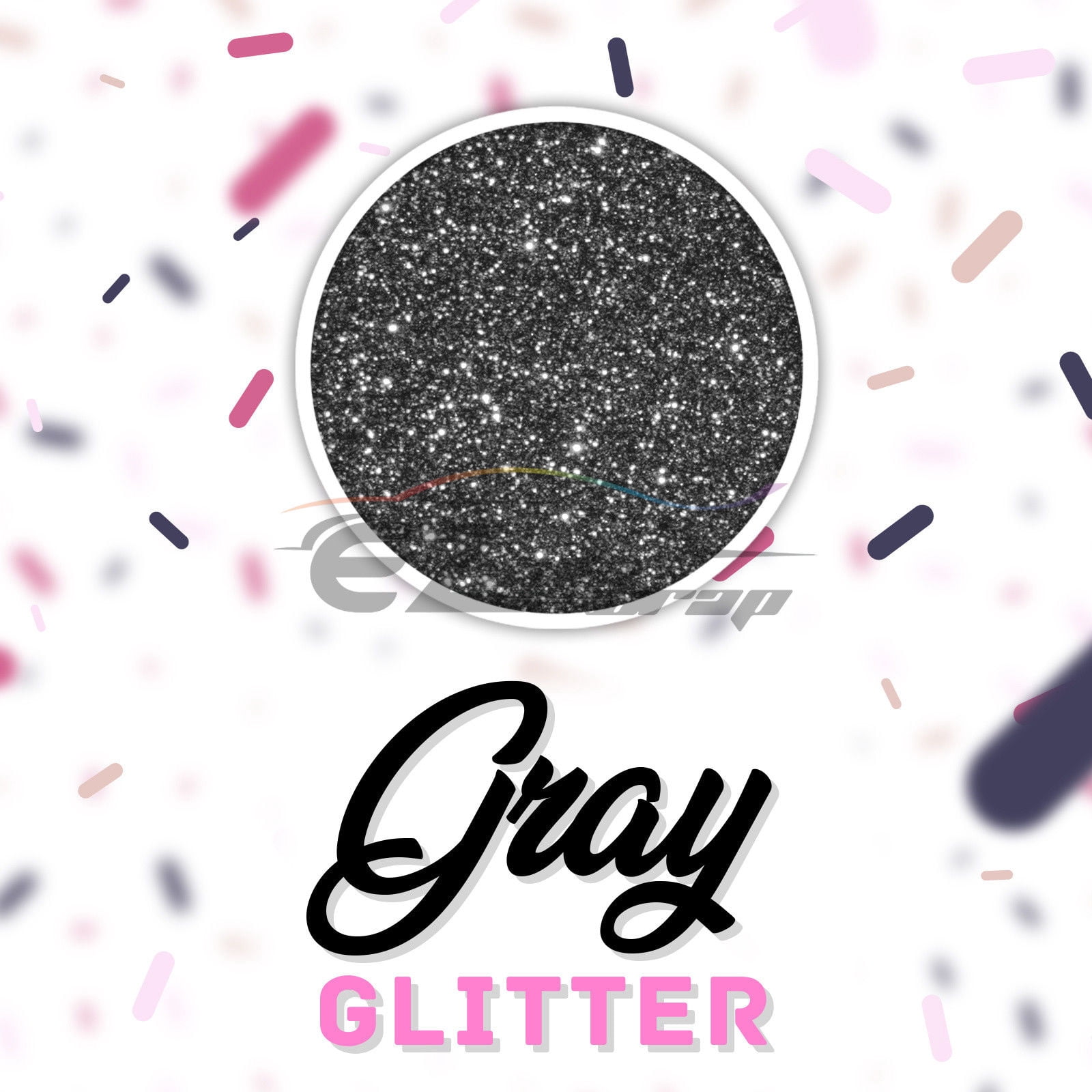 ESSMO Gray Glitter Heat Transfer Vinyl HTV Sheet T-Shirt 20" Wide Iron On Heat Press DG20 20"x360"