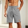 thumbnail image 5 of Erwazi Mens Shorts Solid Tear Away Side Snap Elastic Waist Button Casual Summer Daily Wear Athletic Shorts with Pocket, 5 of 7
