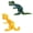 Set 2, variant on 2Pcs 3D Printed Dinosaur Skeleton  Articulated Dinosaur Bones  Realistic Flexible Joints 3D Printed Animals Model Desk Decor for Home Office Stress Relief Gift for  Adults