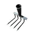 thumbnail image 2 of Garden Rake Head Bow Rake Herramienta de jardinería múltiple para de césped en el patio trasero 4 dientes, 2 of 8