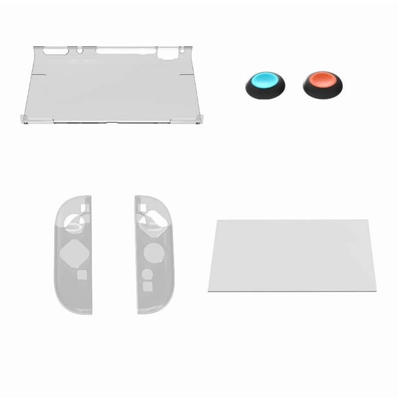 6-in-1 Protection Kit for Nintendo Switch 2 (NS2) - Console Case + Tempered Glass Screen Protector + 4 Thumb Grip Caps, Anti-Scratch, Shock-Absorbent, Easy Installation | Switch 2 Accessories Bundle