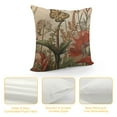 thumbnail image 4 of Vintage Floral Pillow Covers , Brown Rust Colored Flowers Decorative Throw Pillow Cases Cushion Covers Rustic Decoration Gift Sofa Couch Bed Decor, 4 of 5
