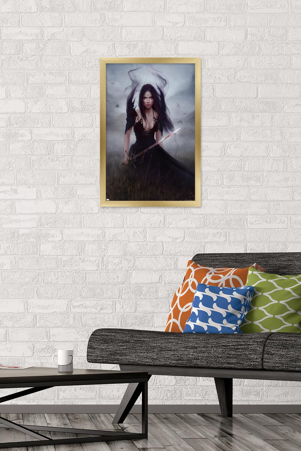 Melanie Delon - Blood Wall Poster, 14.725" x 22.375", Framed
