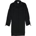 thumbnail image 1 of bar III Womens Ruched Tunic Blouse, deepblack, XL, 1 of 2