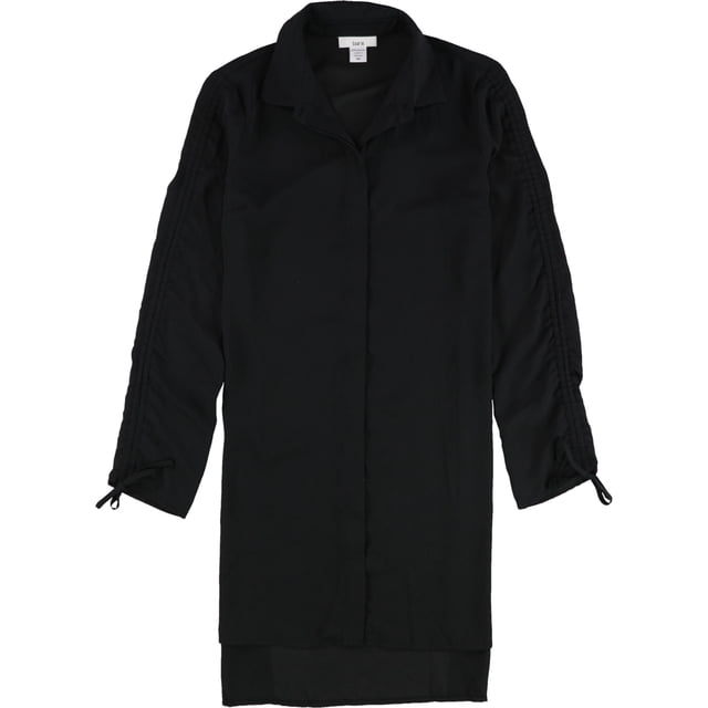 bar III Womens Ruched Tunic Blouse, deepblack, XL