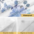 thumbnail image 4 of No Hook Shower Curtains with Snap-in Liner Set, Blue Watercolor Floral Waterproof Hotel Style Bathroom Shower Curtain, Spring Flower Abstract Art Breathable Mesh Top Window Bath Curtains 48''x72'', 4 of 9
