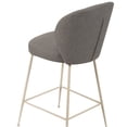thumbnail image 5 of JERFIT Modern Kitchen Counter Stools Set of 2, Upholstered Fabric Bar Stools with Metal Legs for Dining, Industrial Gray and White, 5 of 7