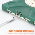 thumbnail image 2 of SaniMore for Samsung Galaxy Tab A9 Case (8.7" 2023 SM-T550 SM-P550), Rotating Handle Shoulder Strap Bracket Drop Resistant Tri-layer Heavy Duty Protective Shcokproof Tablet Cover, Emeraldgreen, 2 of 18