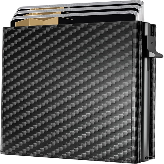 GASTROPOD RFID Wallet for Men - Pop up Card Holder - Trifold, Slim, Minimalist Wallet for Front Pocket, 9-11 Cards Capacity | ID Window | Cash Slot | Magnetic Closure