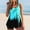 Blue, variant on Womens Bikinis Swimsuits Women Plus Size Print Bowknot Set Two-Piece Swimsuit Swimwear Shorts