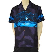 Favant Palm Tree Band Men's Short Sleeve Hawaiian Aloha Shirt