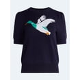 thumbnail image 5 of Free Assembly Women's and Women's Plus Crewneck Sweater with Short Puff Sleeves, Sizes XS-4X, 5 of 6