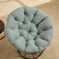 thumbnail image 6 of CQSXDA 360° Swivel Indoor Outdoor Rattan Chair With Brown Frame And Soft Cushion, Ergonomic Papasan For Reading Room Living Room And Bedroom Use, Light Green, 6 of 15