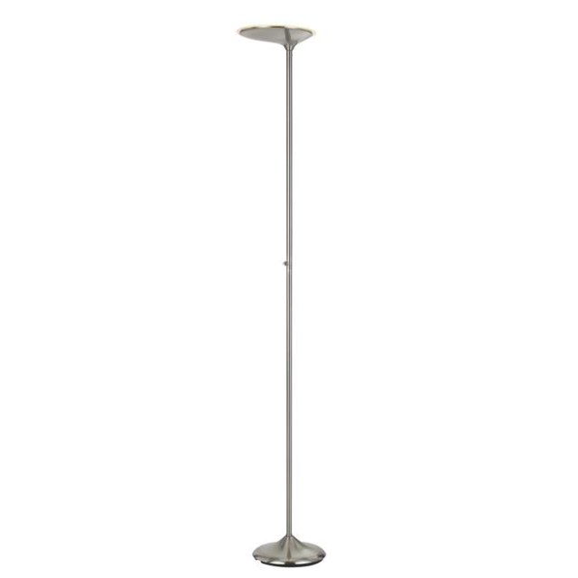 Benjara BM233357 30 x 17 x 9 Po. Torchière en Métal avec LED Intégrée Dimmable, Argent