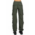 thumbnail image 3 of Love Tree Women's Juniors High Rise Skater Cargo Pants (Army Green, Medium), 3 of 4