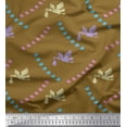 thumbnail image 1 of Soimoi Poly Georgette Fabric Small Bird,Fish & Heron Bird Printed Fabric 1 Yard 42 Inch Wide, 1 of 3