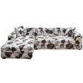 thumbnail image 3 of Eurhowing L-Shape Sofa Slipcover, 2-Piece Stretchable Sectional Couch Cover, Elastic Non-Slip Furniture Protector for Pets & Kids, 3+3 Seater, 3 of 14