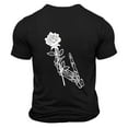 thumbnail image 7 of Big and Tall Shirts for Men Printing Popular Casual Loose Round Neck Short Sleeved T Shirt Graphic T Shirt Men Tee Medium Shirts for Turtle Neck Top Pack Man Bulk Striped XL, 7 of 7