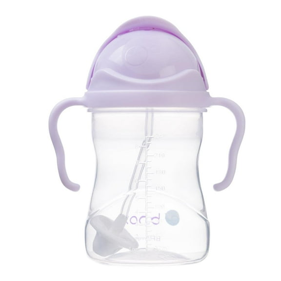 b.box Sippy Cup with Weighted Straw - Spill Proof, 8 oz, [Boysenberry]